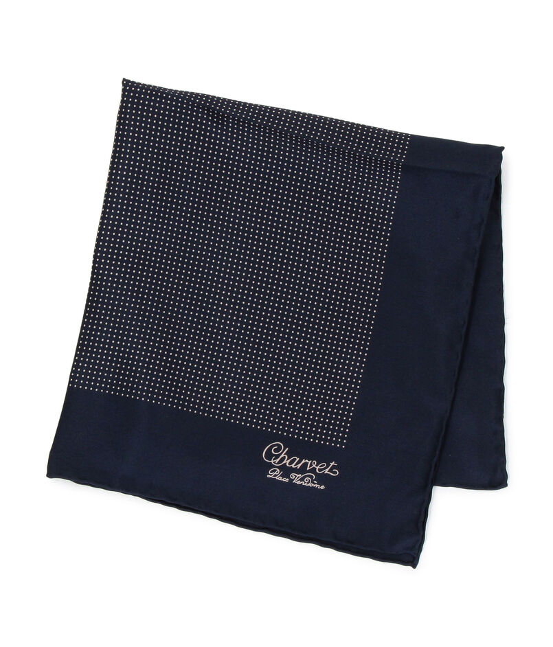 Charvet シルクプリント ポケットチーフ