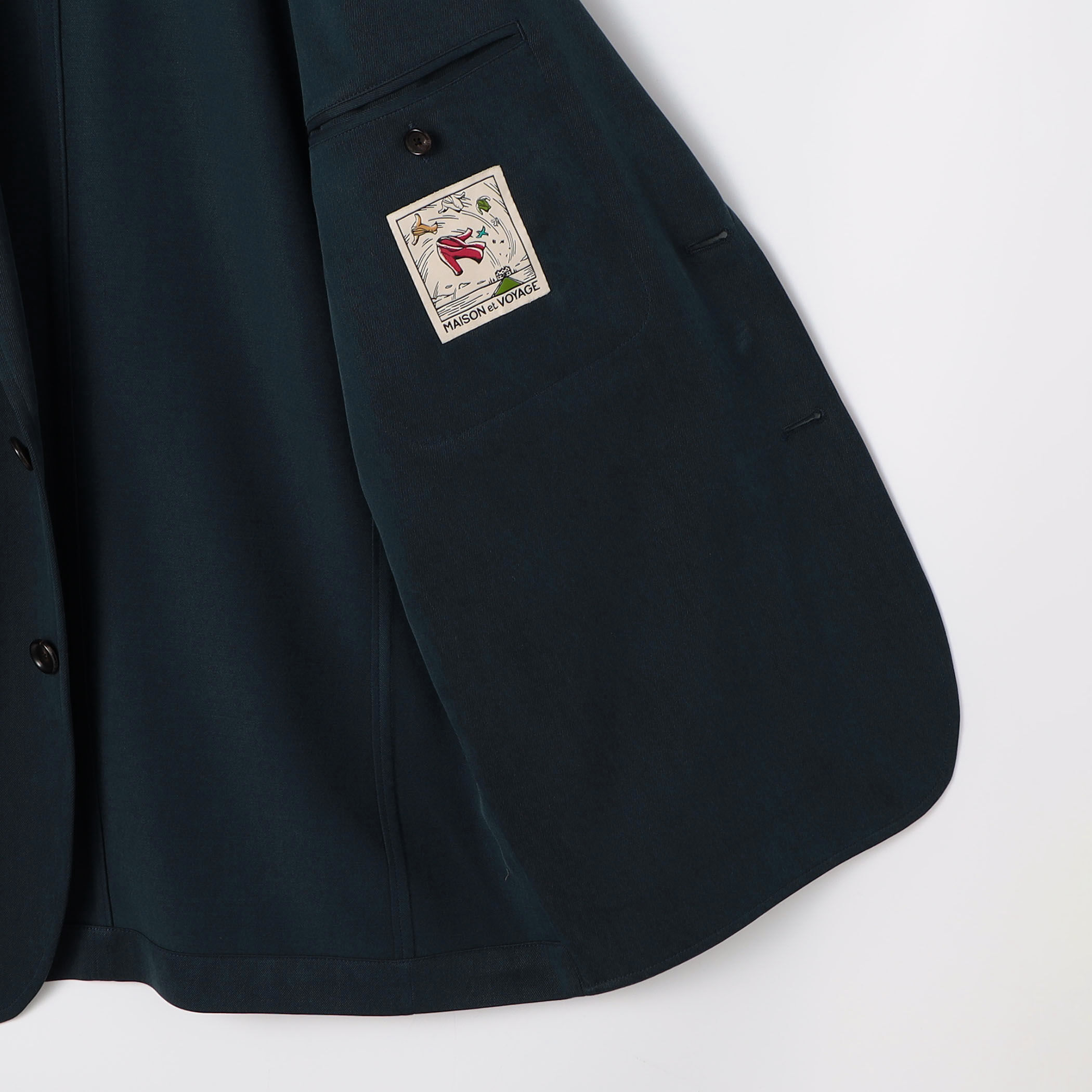 シルクスキン シングルブレステッド2Bシャツジャケット NOVARA