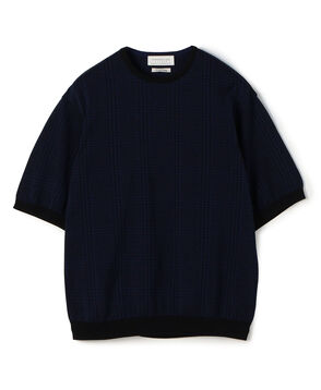 TOMORROWLAND tricot チェック柄 コットンハーフスリーブ ニット