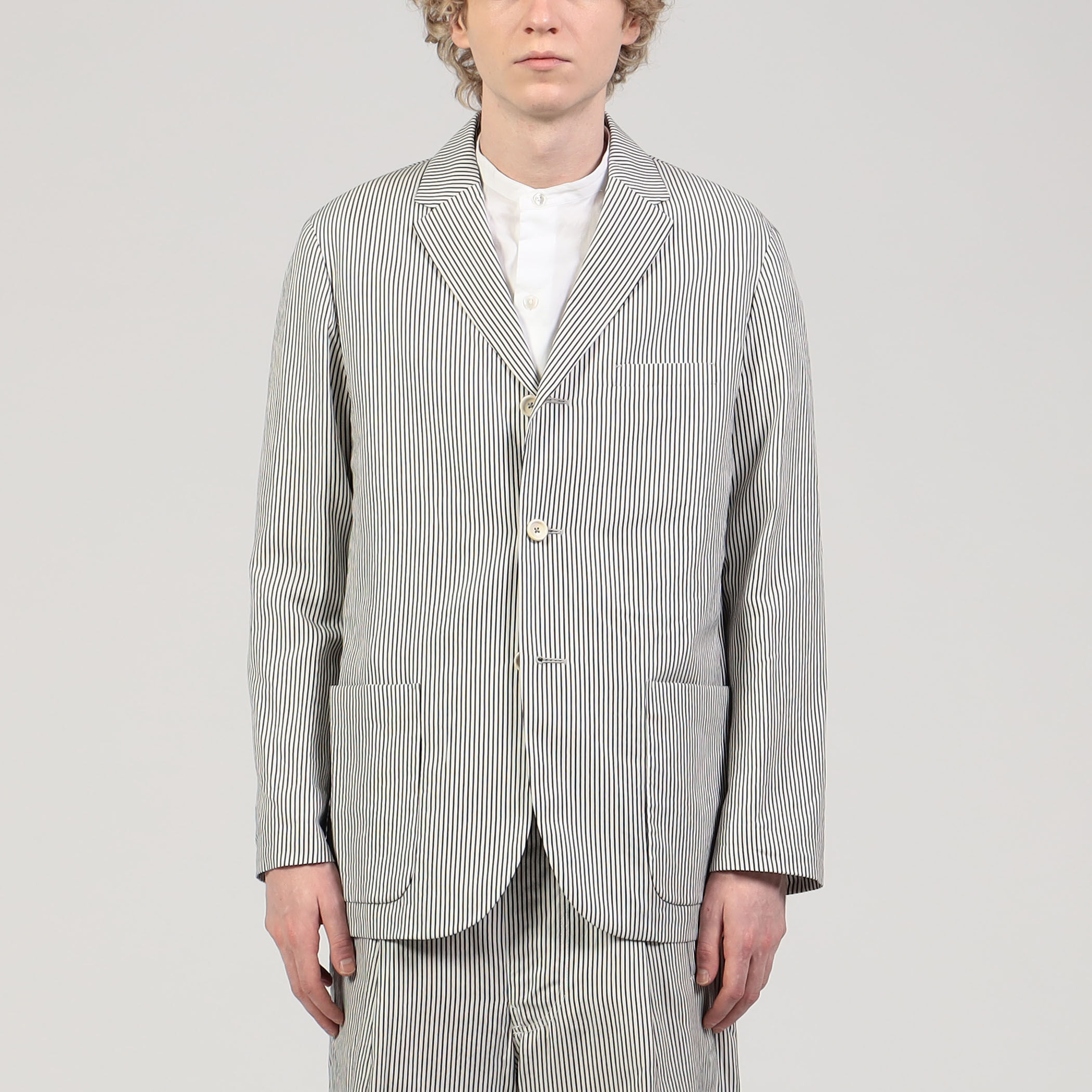 mts美品ErmenegildZegna soft』3Bシルク麻ジャケット MORE10%OFF対象〉ウールシルク シングルブレステッド3B