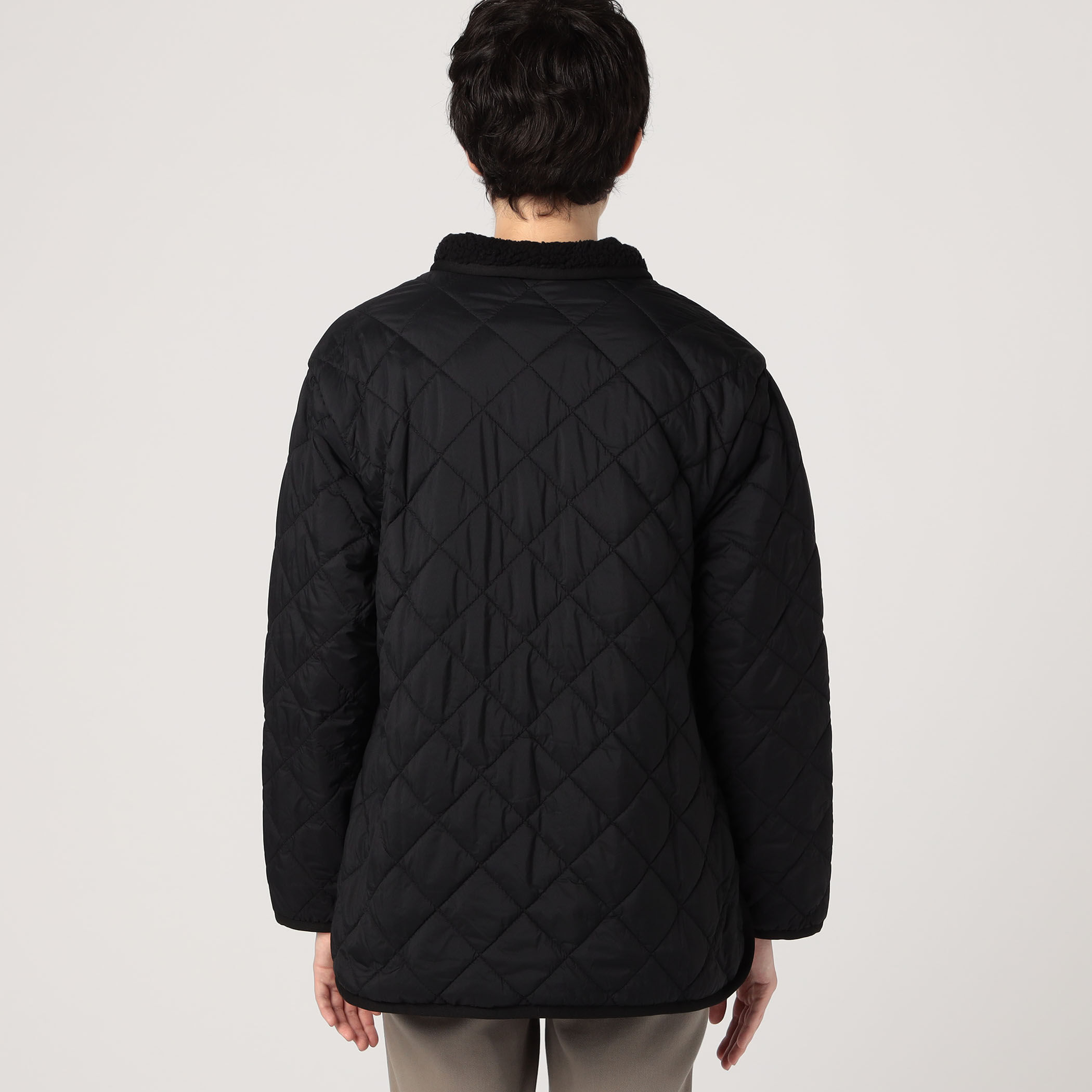 バースツール 黒 ダイヤモンドキルティング ダイヤモンドキルティング シェルパジャケット WWRN2636