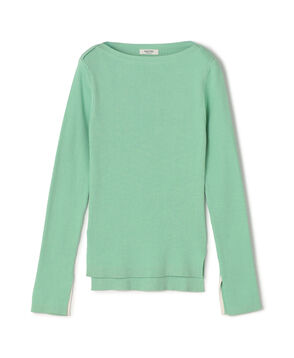 コットンリブ ボートネックプルオーバー