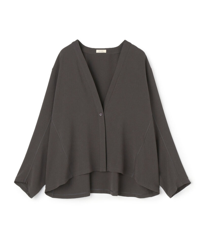 ジャージーライクジョーゼット カラーレスジャケット