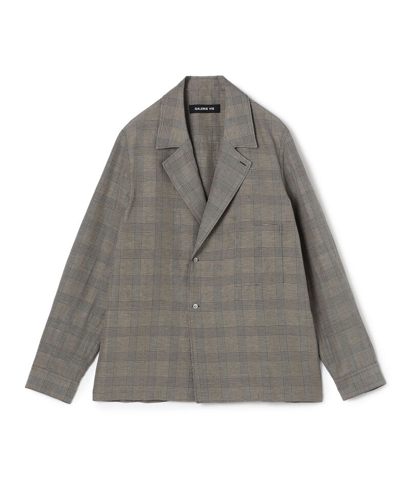 リネンキュプラシルクコンパクト シャツジャケット