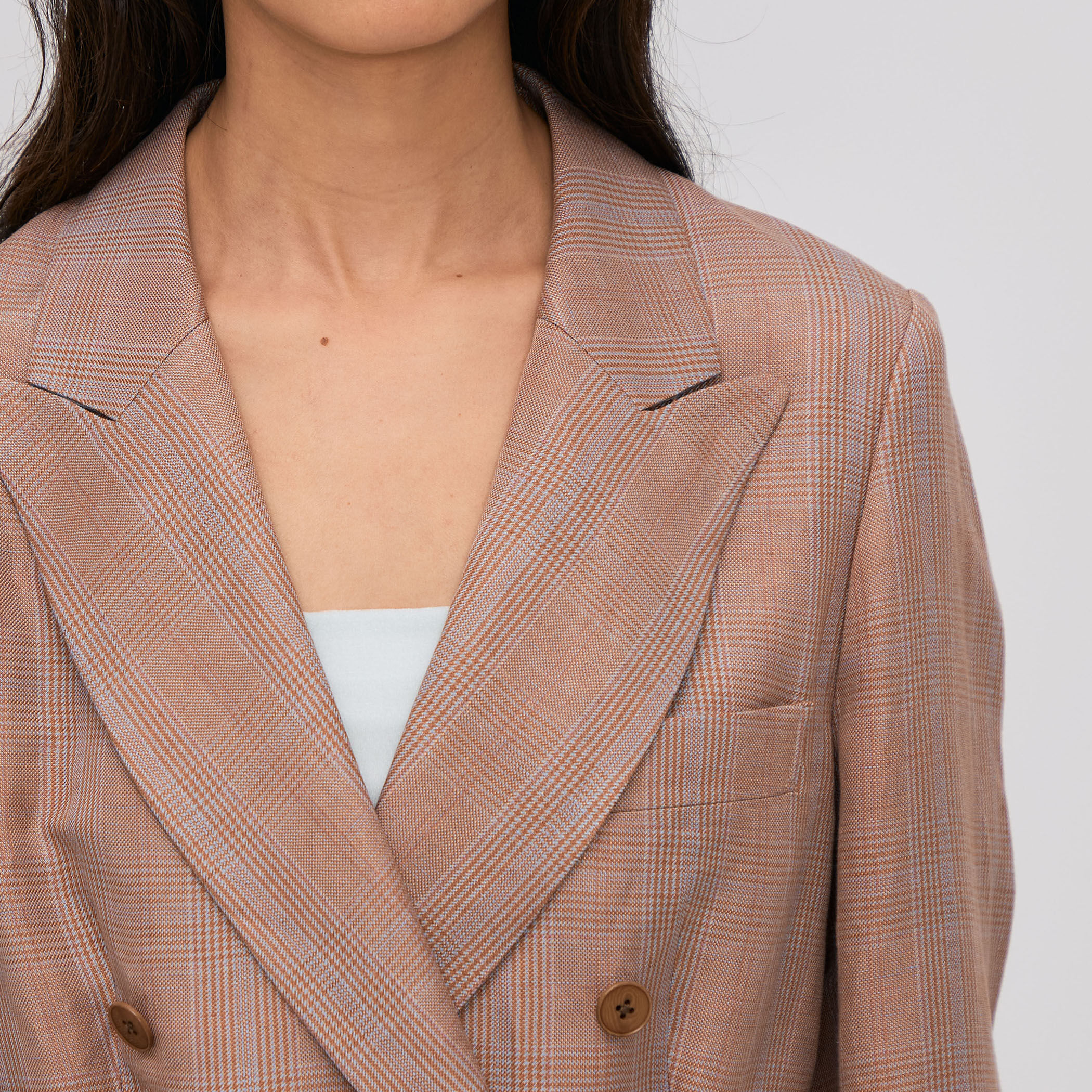 レーヨンリネン グレンチェックジャケット｜トゥモローランド 公式通販