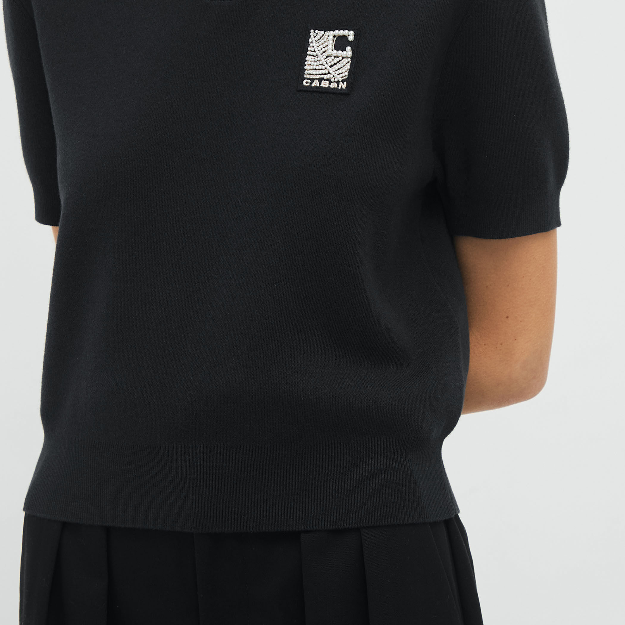 値下げずみCABaN コットンカシミヤ パールポロプルオーバー BPF01_39_39025102006_6900