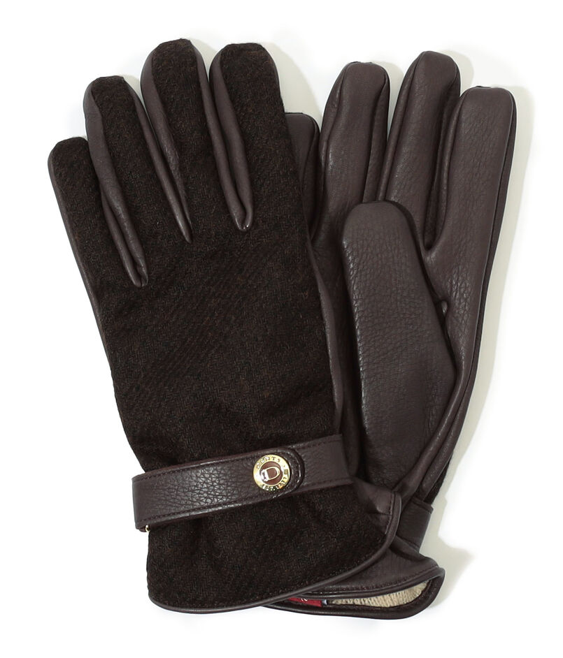 DENTS BELMONT ウールツイード×ディアスキン グローブ