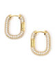 LUV AJ XL PAVE CHAIN HOOPS ピアス