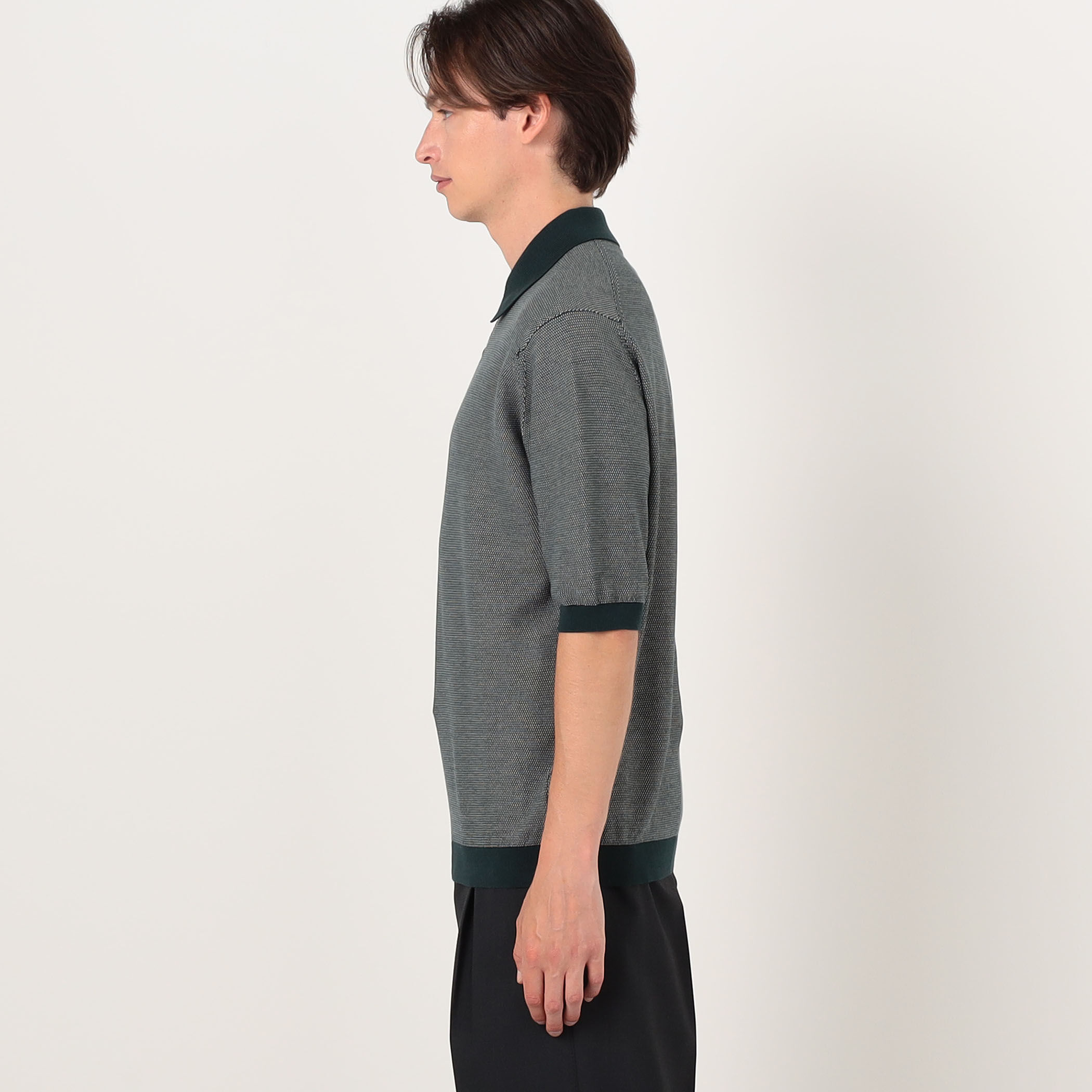 別注】JOHN SMEDLEY 30Gハニカム編み ニットポロ ISIS