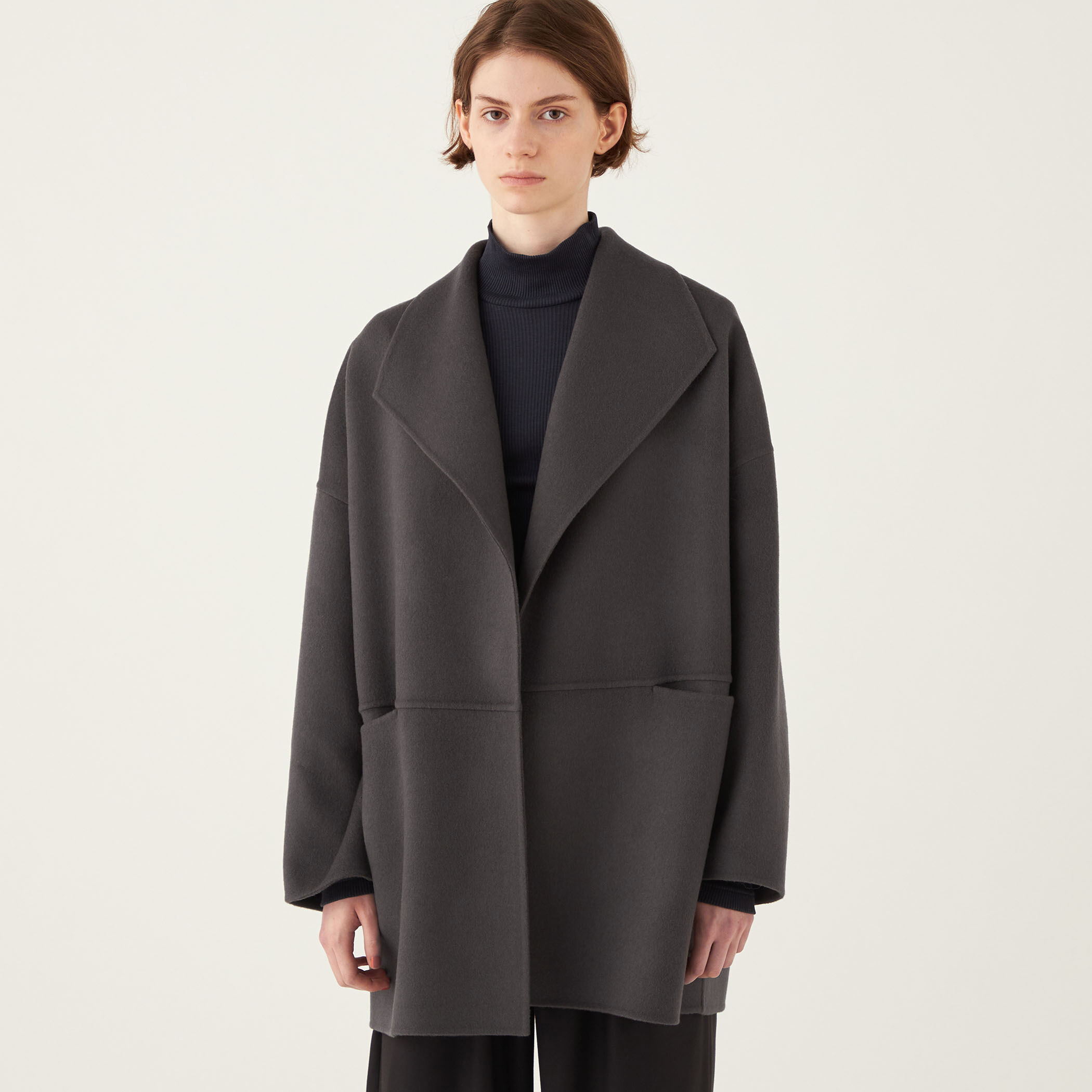 DES PRÉS♡ダブルフェイスメルトンビーバーショートコート ダブルフェイスメルトンビーバー ショートコート | maison
