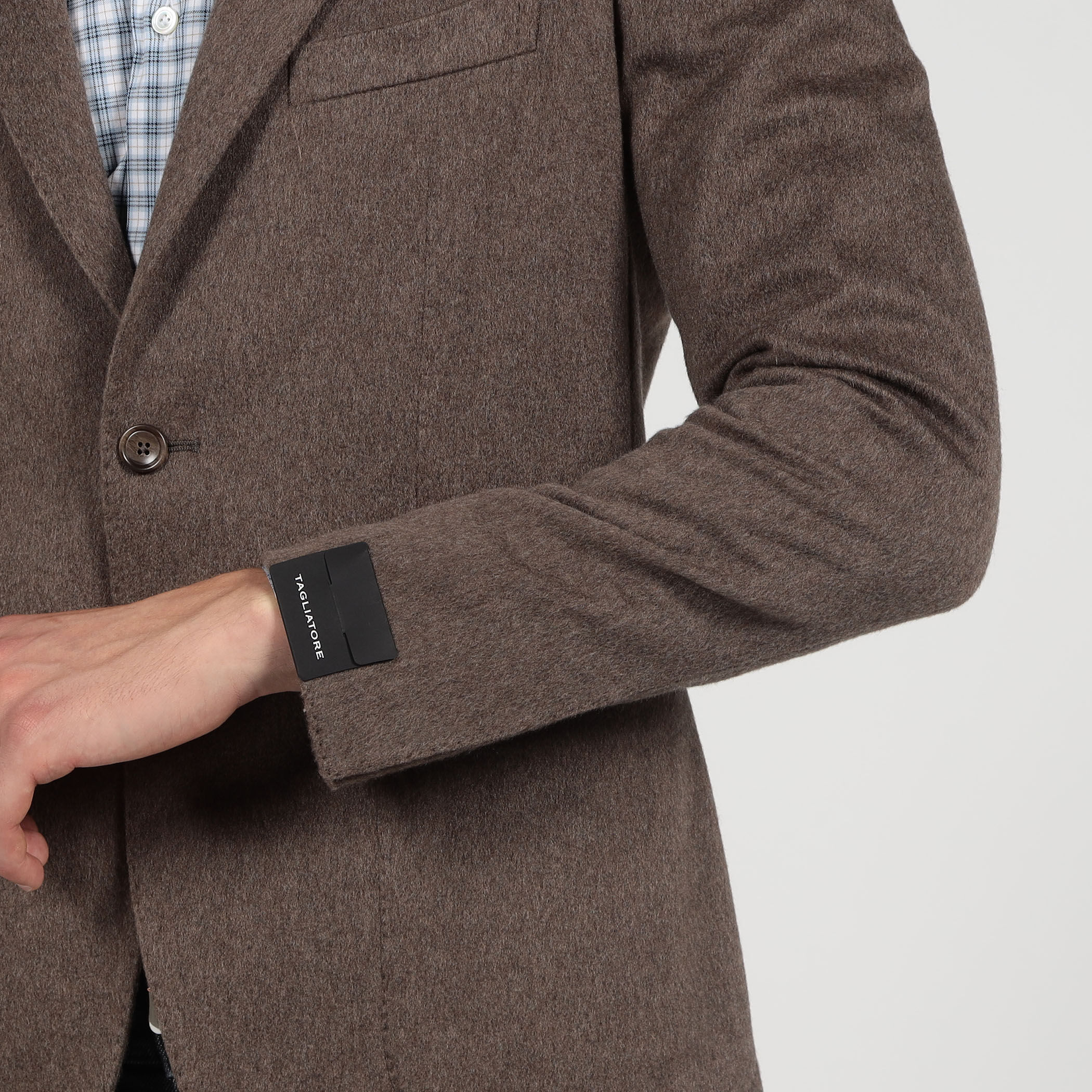 23SS TAGLIATORE BEAMS DAKAR ブラウン シルク混 50 TAGLIATORE DAKAR シングルブレステッド 2Bジャケット