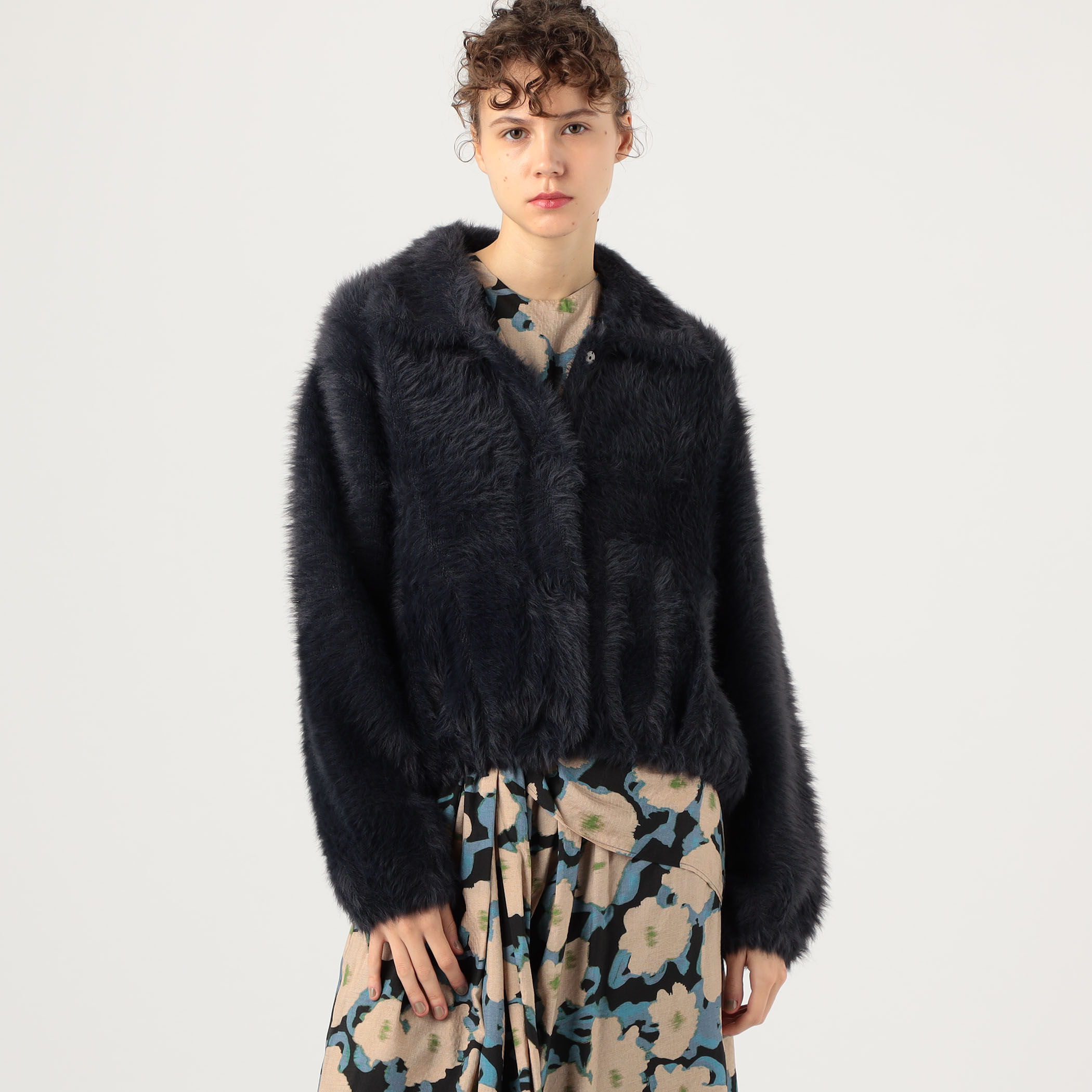 25AW Ballsey フェザーヤーンステンカラーカーディガン　新品未使用 25AW Ballsey フェザーヤーンステンカラーカーディガン 新品未使用