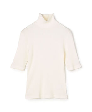 シルクコットンリブ ハーフスリーブプルオーバー