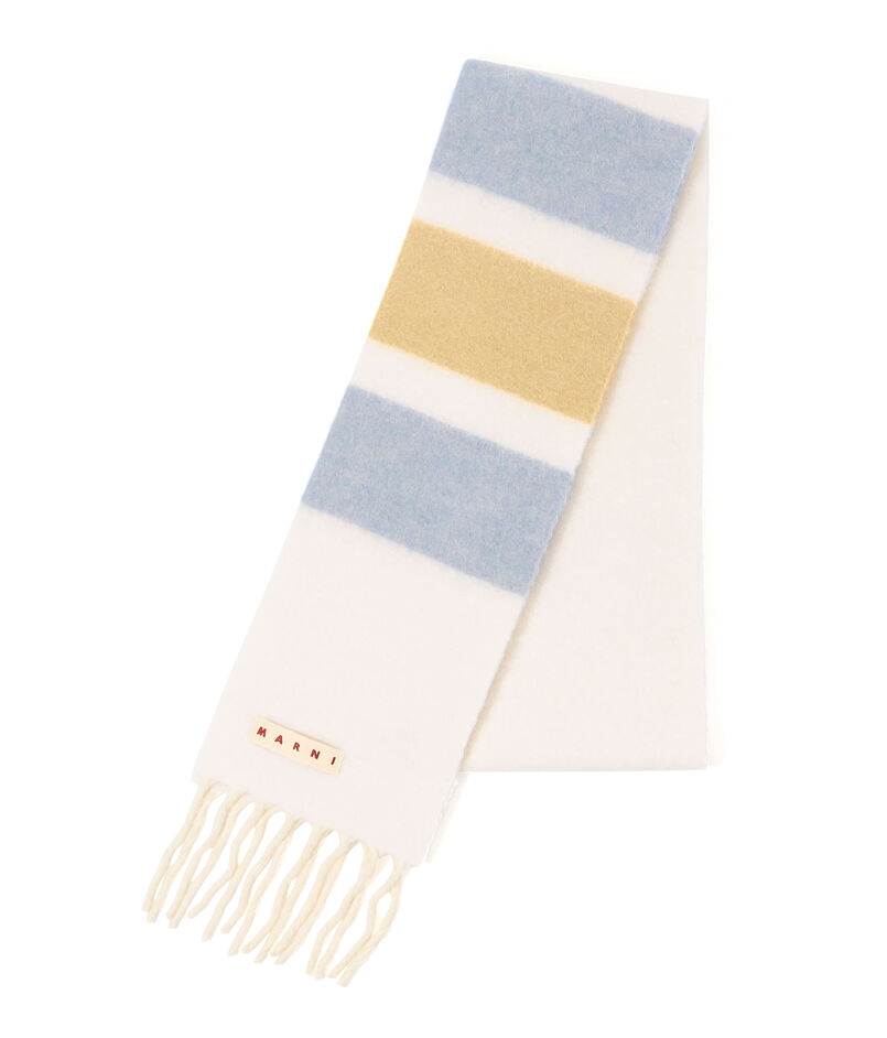■MARNI アルパカウールミックス ボーダースカーフ