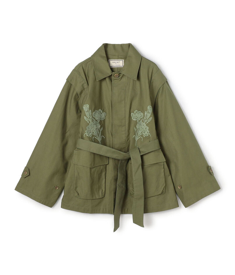 バックサテン 2-wayミリタリージャケット