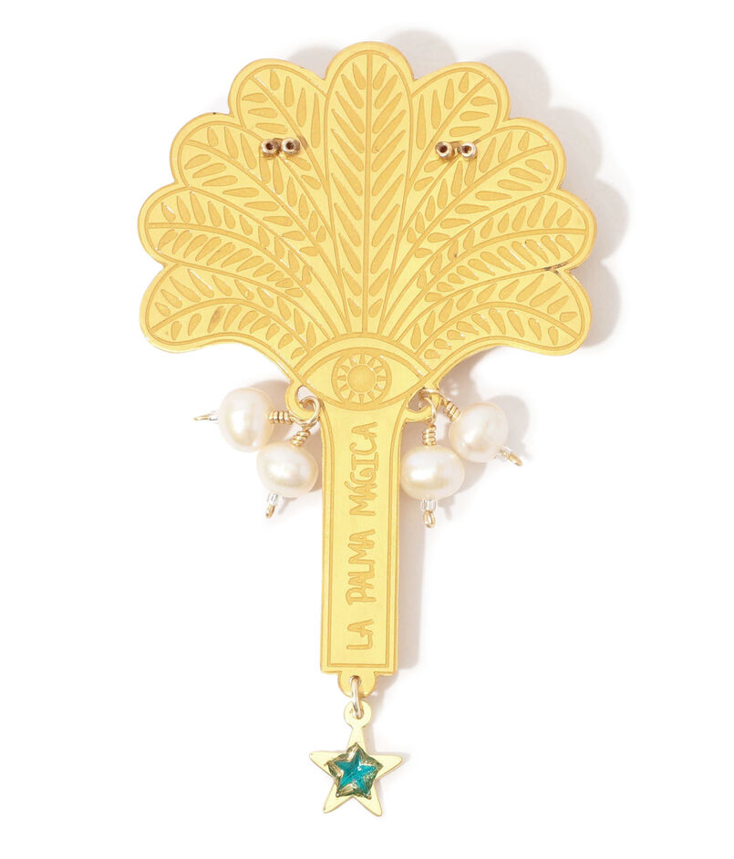 MERCEDES SALAZAR GOLDEN PALM ブローチ