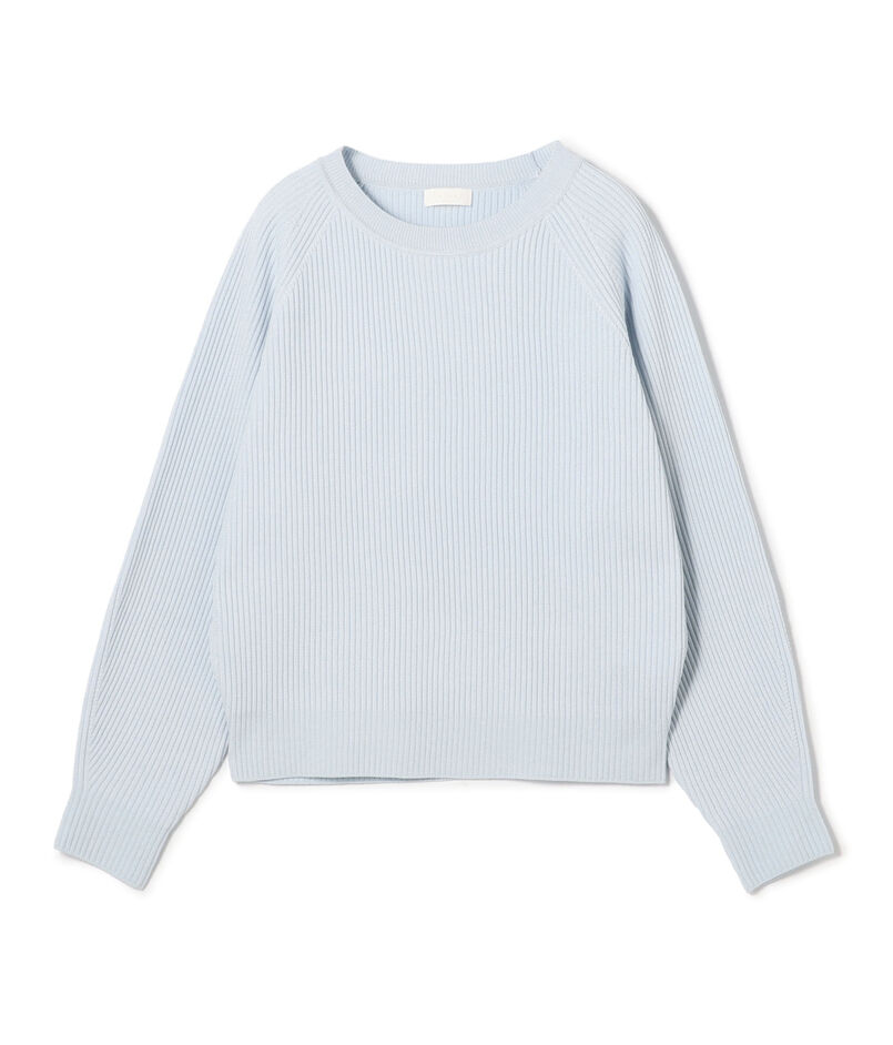 リンクスリブ ラウンドネックプルオーバー