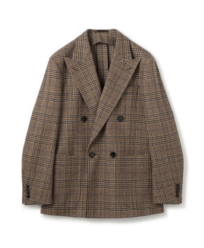 ウールフランネル ダブルブレステッド4Bジャケット FOX BROTHERS