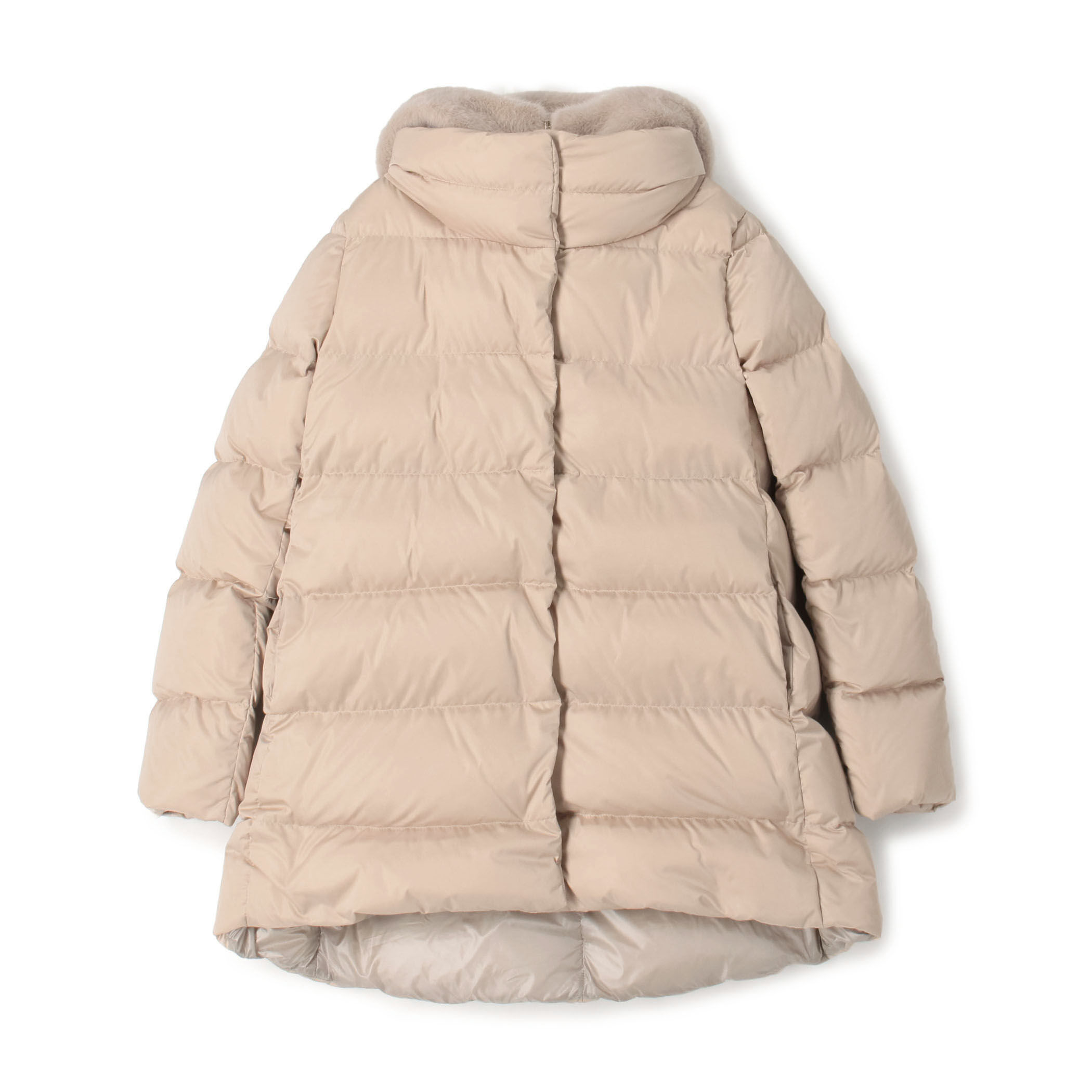 HERNO　ダウン　ゴールド HERNO ヘルノ ダウンジャケット レディース CAPE NOHOOD ZIP DJKT