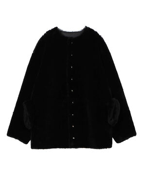 フェイクムートン リバーシブルショートコート