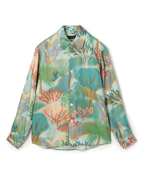 CABaN シルクツイル LA GRAND FORESTプリントレギュラーカラーシャツ