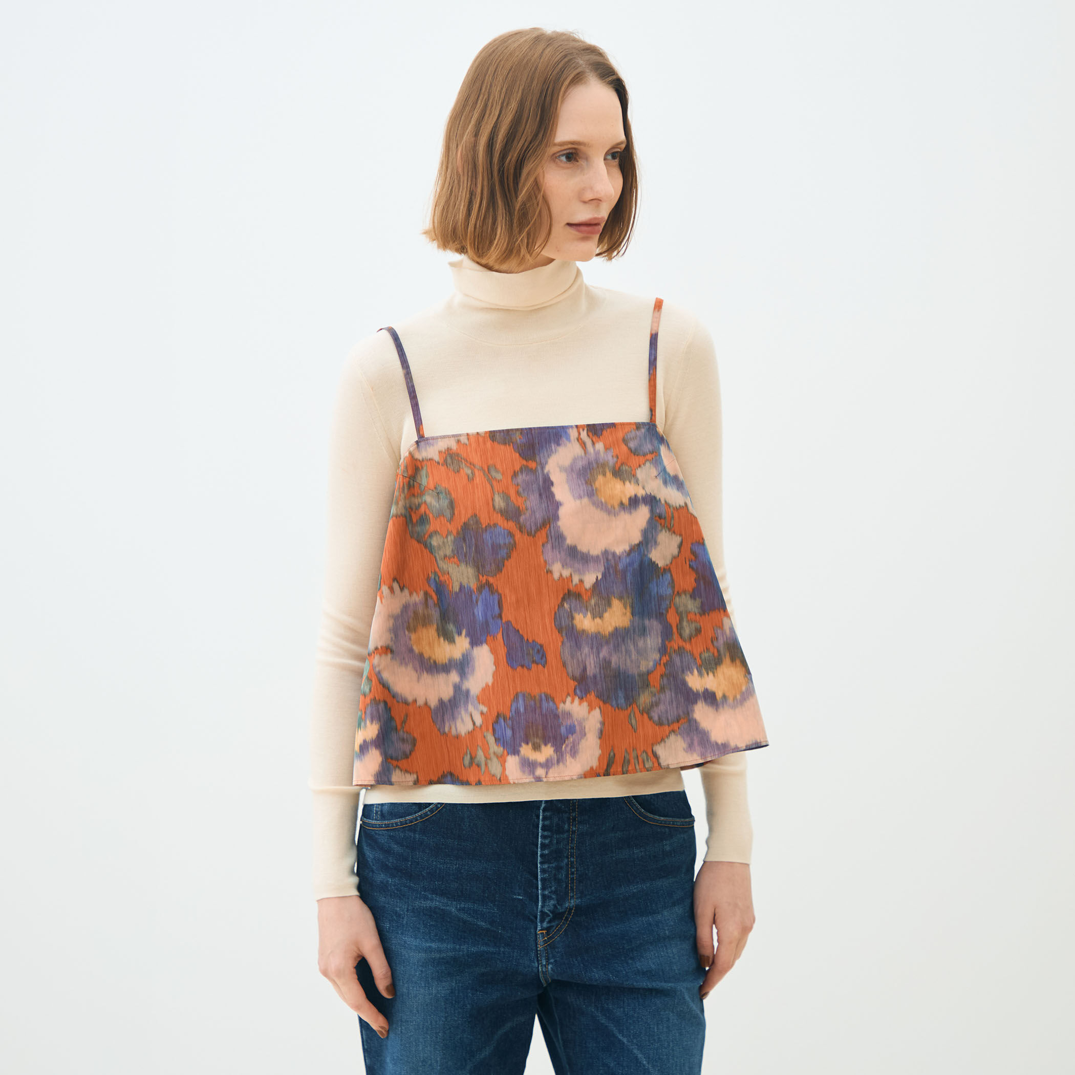 ヴァーミリオンプリント トラペーズキャミソール｜トゥモローランド