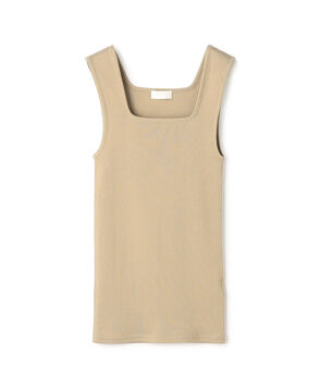 スーピマテレコ スクエアネックタンクトップ