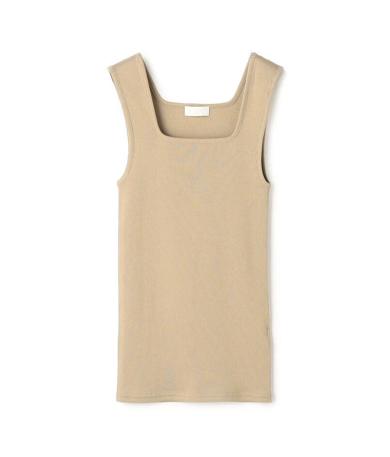 スーピマテレコ スクエアネックタンクトップ