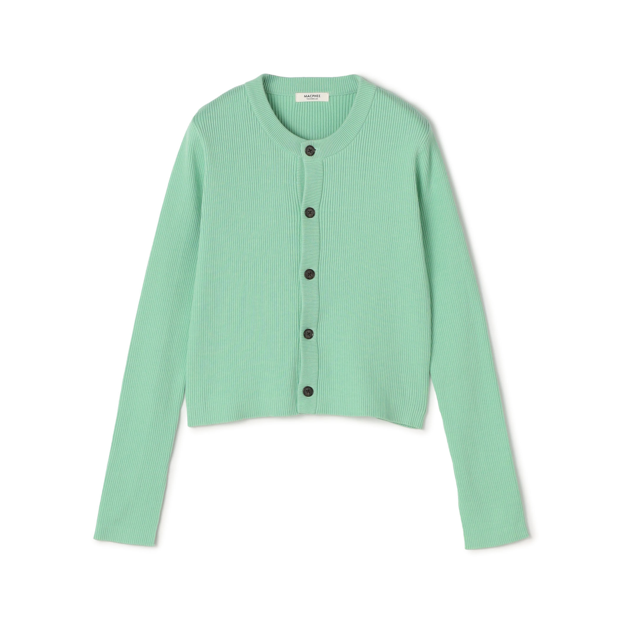 コットンリブ クルーネックカーディガン｜トゥモローランド 公式通販