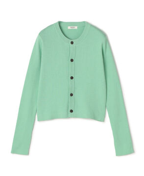 コットンリブ クルーネックカーディガン