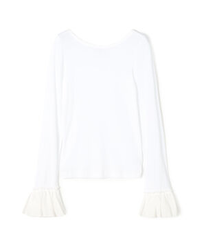 シアージャージーコンビ ラウンドネックプルオーバー