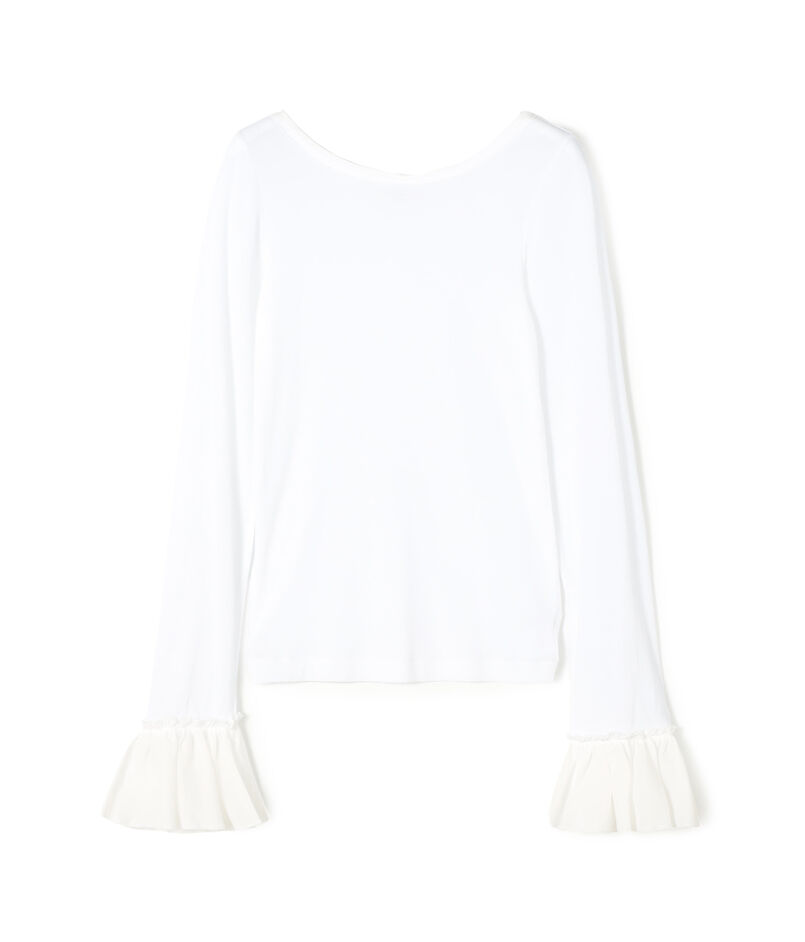 シアージャージーコンビ ラウンドネックプルオーバー