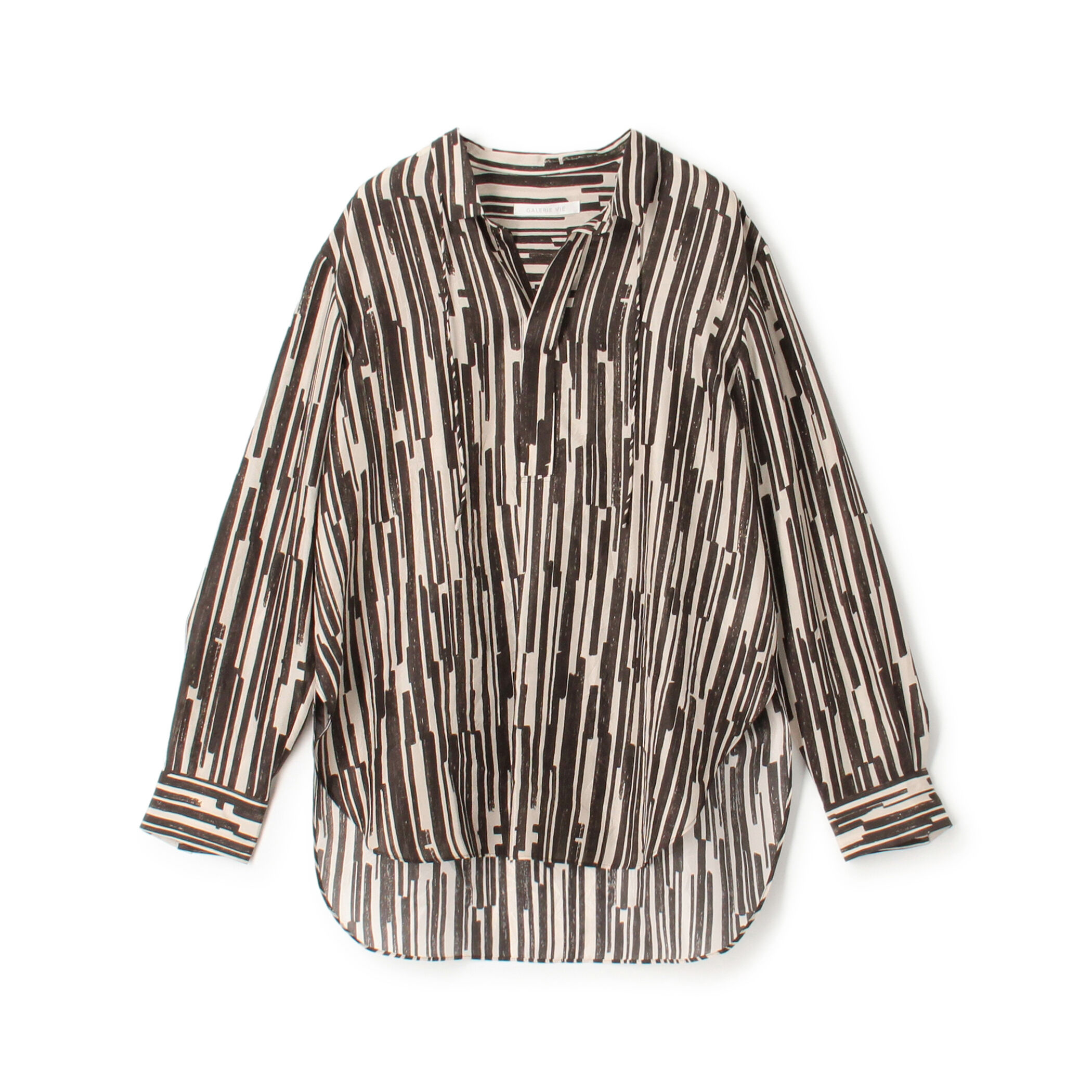 □シルクハブタエプリント スキッパーシャツ｜トゥモローランド 公式通販