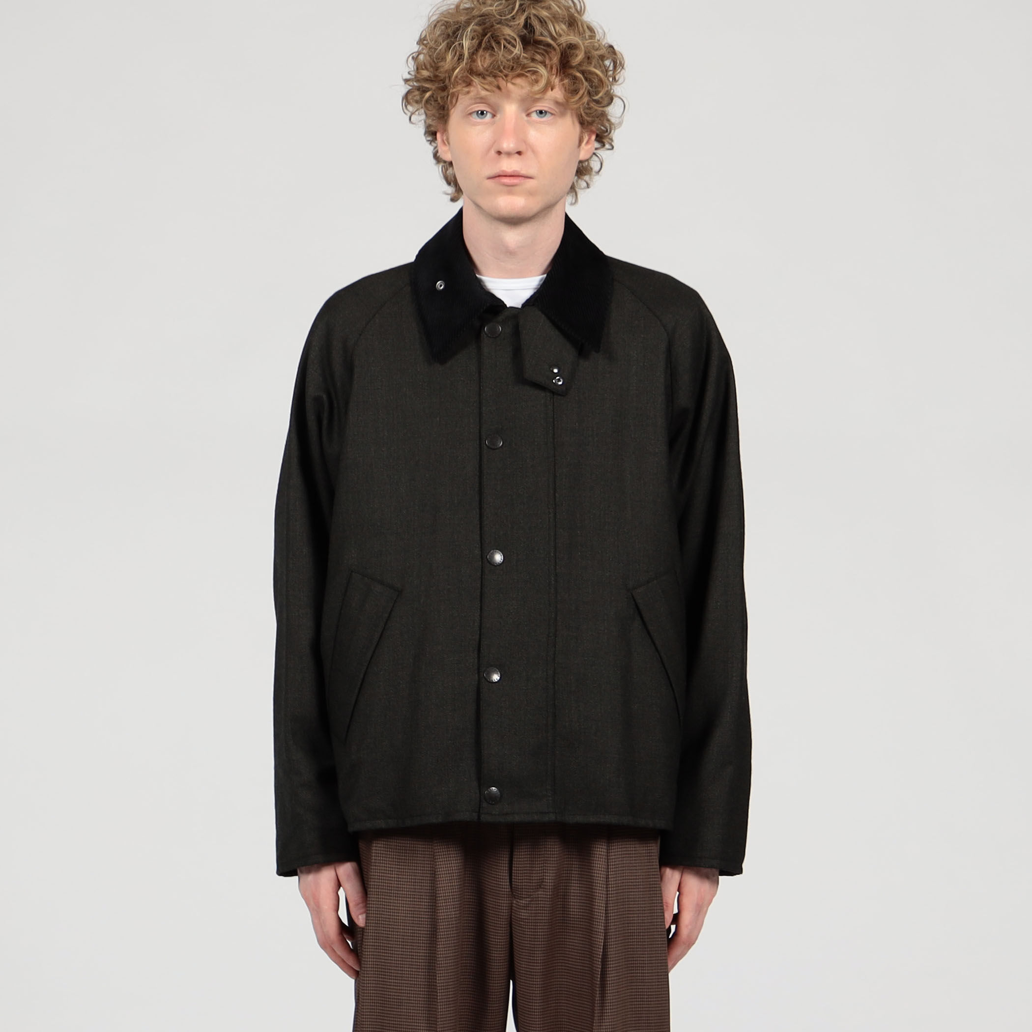 別注】Barbour TRASPORT ウールブルゾン DORMEIUL｜トゥモローランド