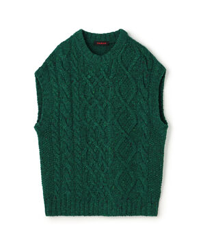 CABaN ウールケーブル クルーネックベスト