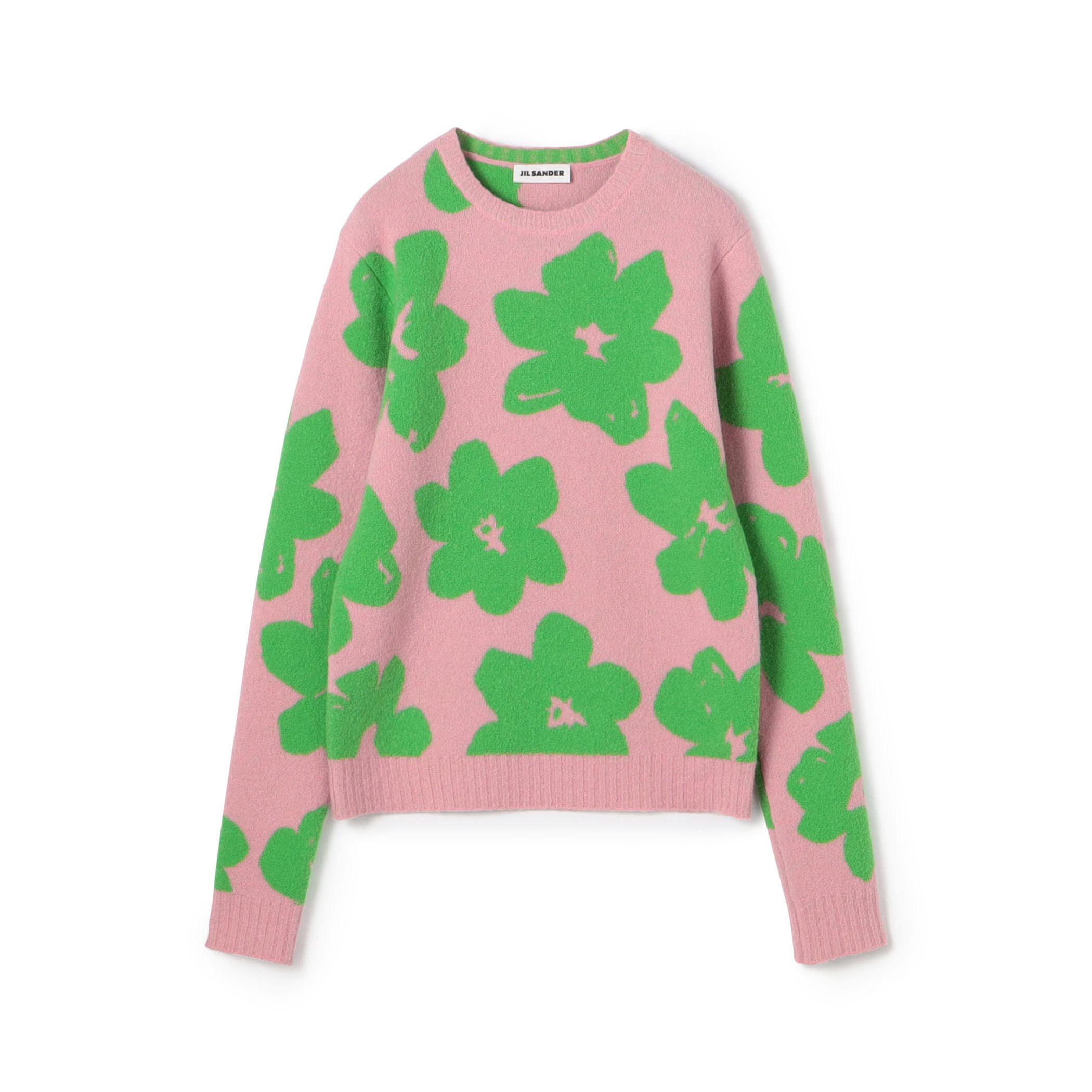 JIL SANDER LS CN JUMPER フラワーモチーフ クルーネックニット