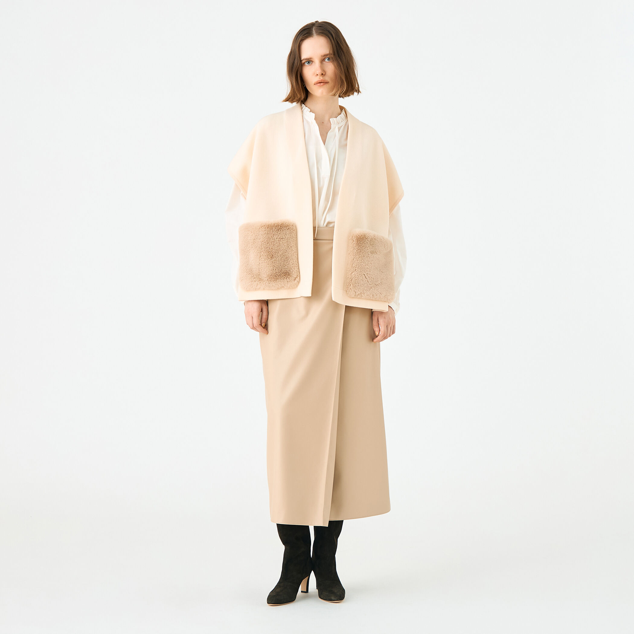 トゥモローランド ウールポリエステルミラノリブ ショートスリーブカーディガン ウールポリエステルミラノリブ ショートスリーブカーディガン