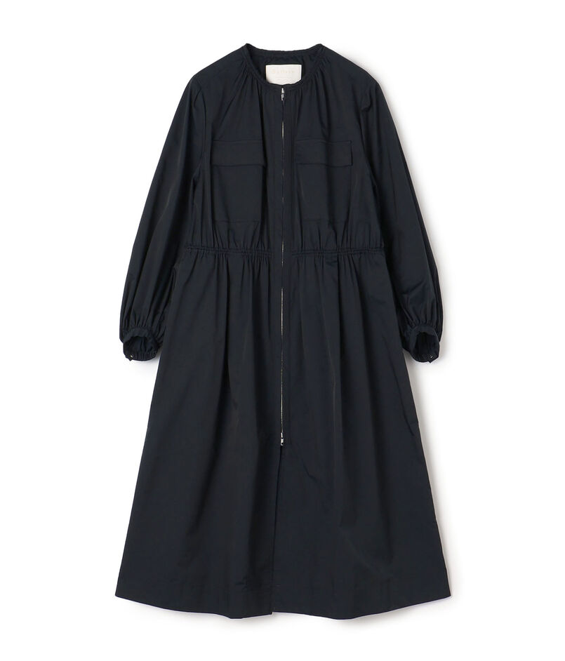 Light Taffeta zip-up long Coats