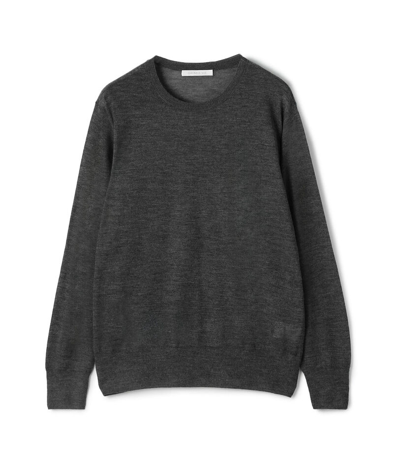 ウーステッドカシミヤ クルーネックプルオーバー
