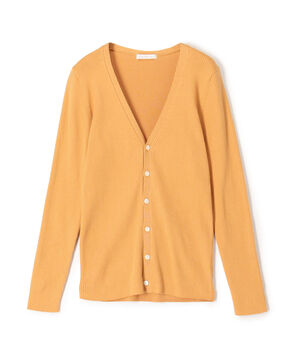 ギザコットンリブ Vネックカーディガン