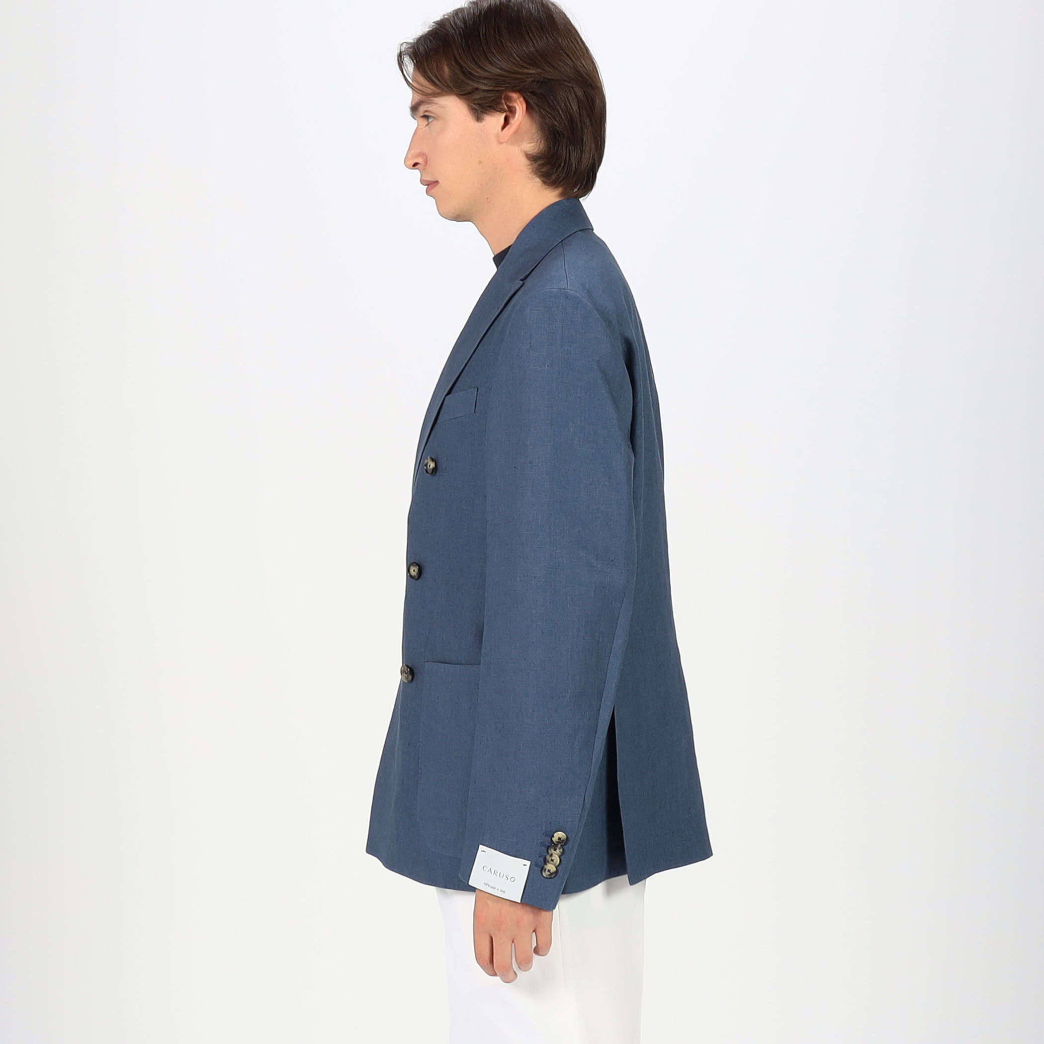 CARUSO BUTTERFLY リネン ダブルブレステッド6Bジャケット
