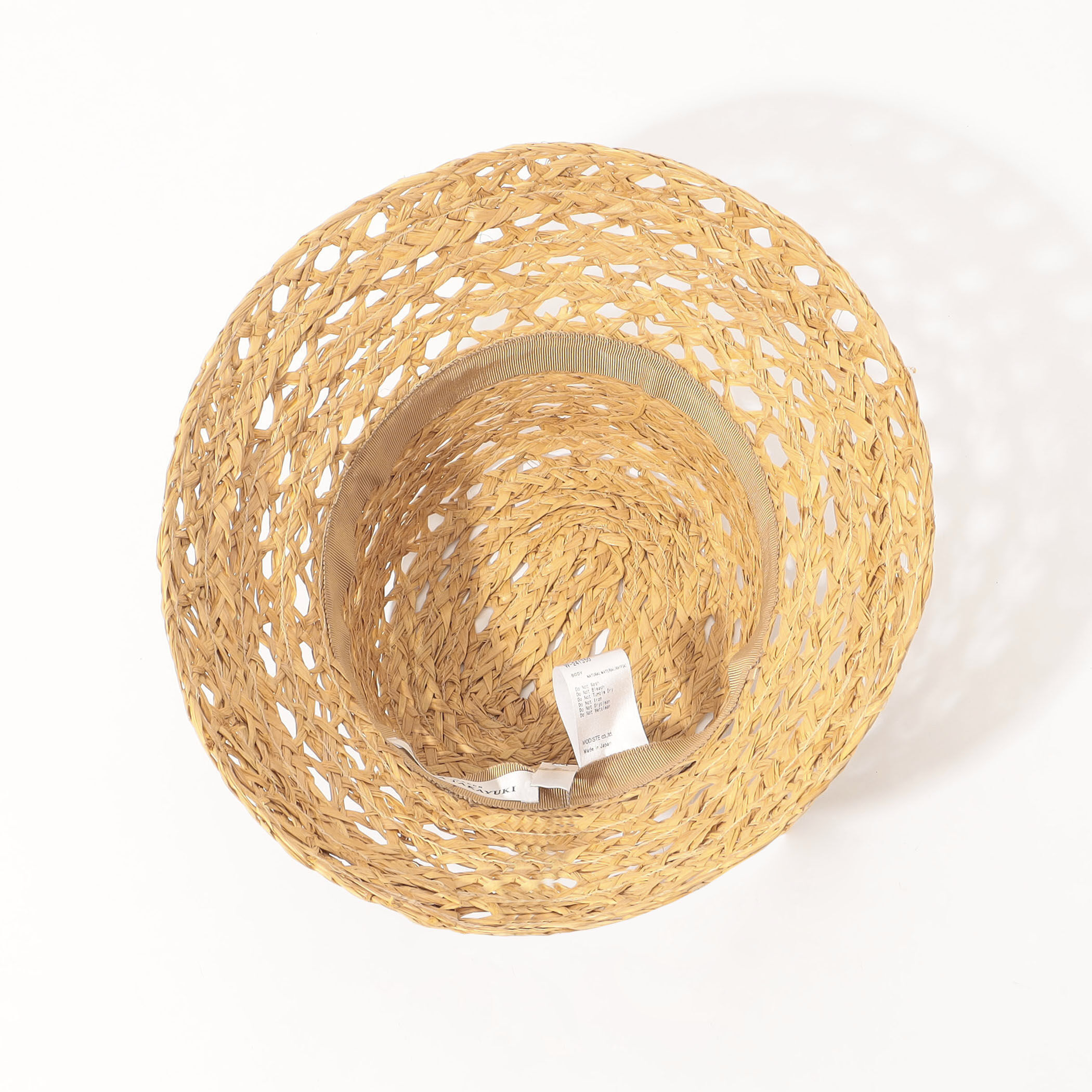 □KIJIMA TAKAYUKI RAFFIA HONEYCOMB BRAID BUCKET HAT
