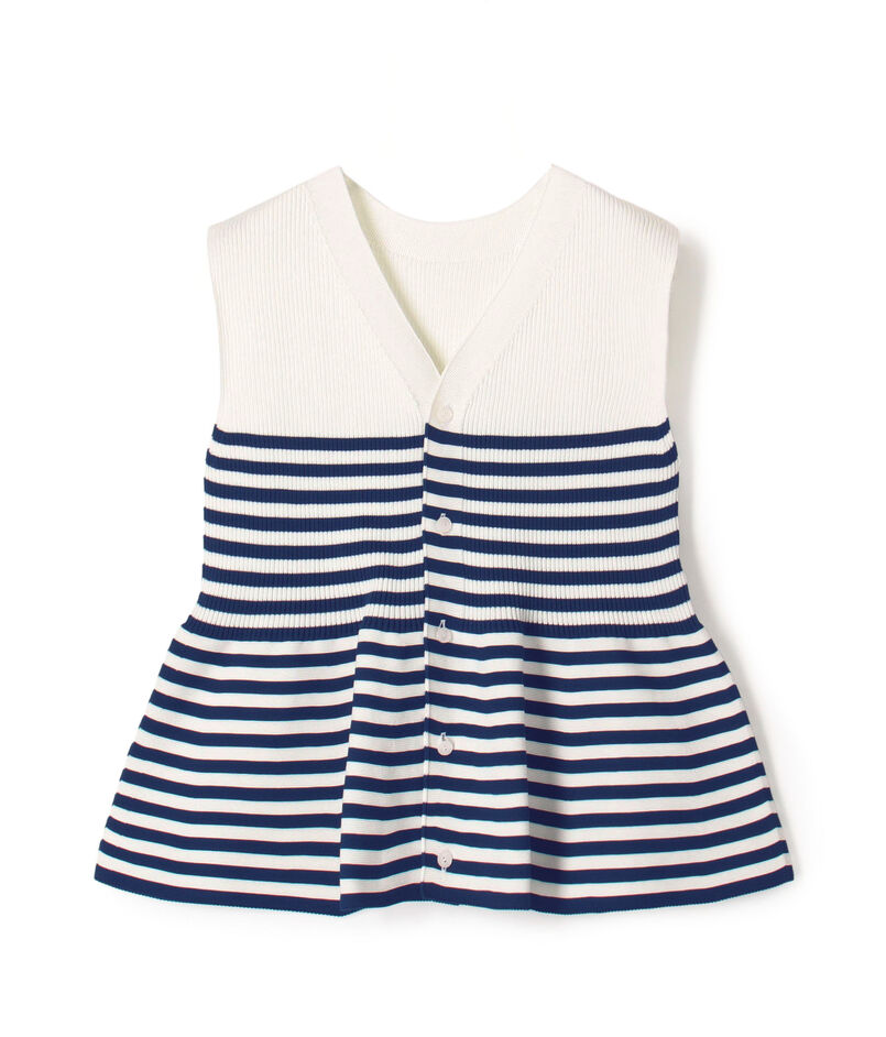 フォームニット ペプラムベスト