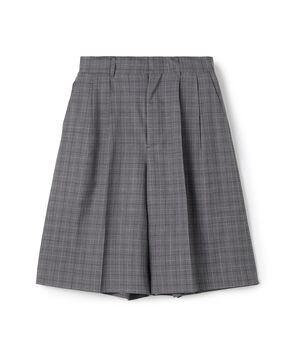 Super120'sウォッシャブルウール タックショートパンツ
