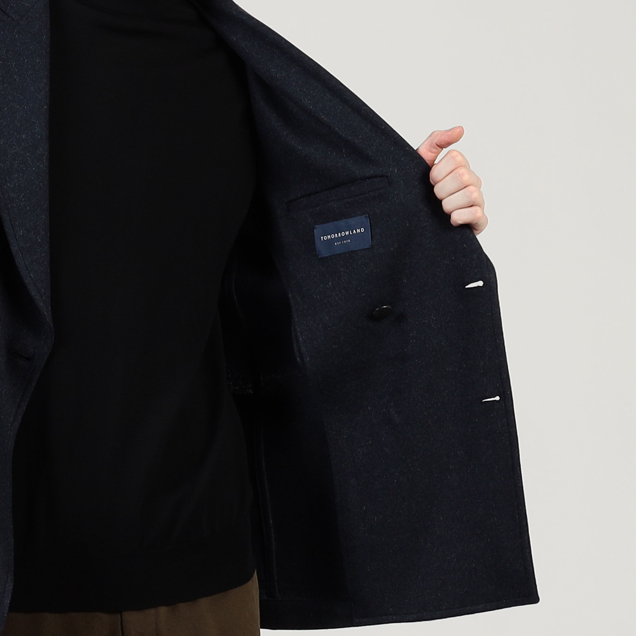 カシミヤジャージー ダブルブレステッド6Bジャケット BRESCHI