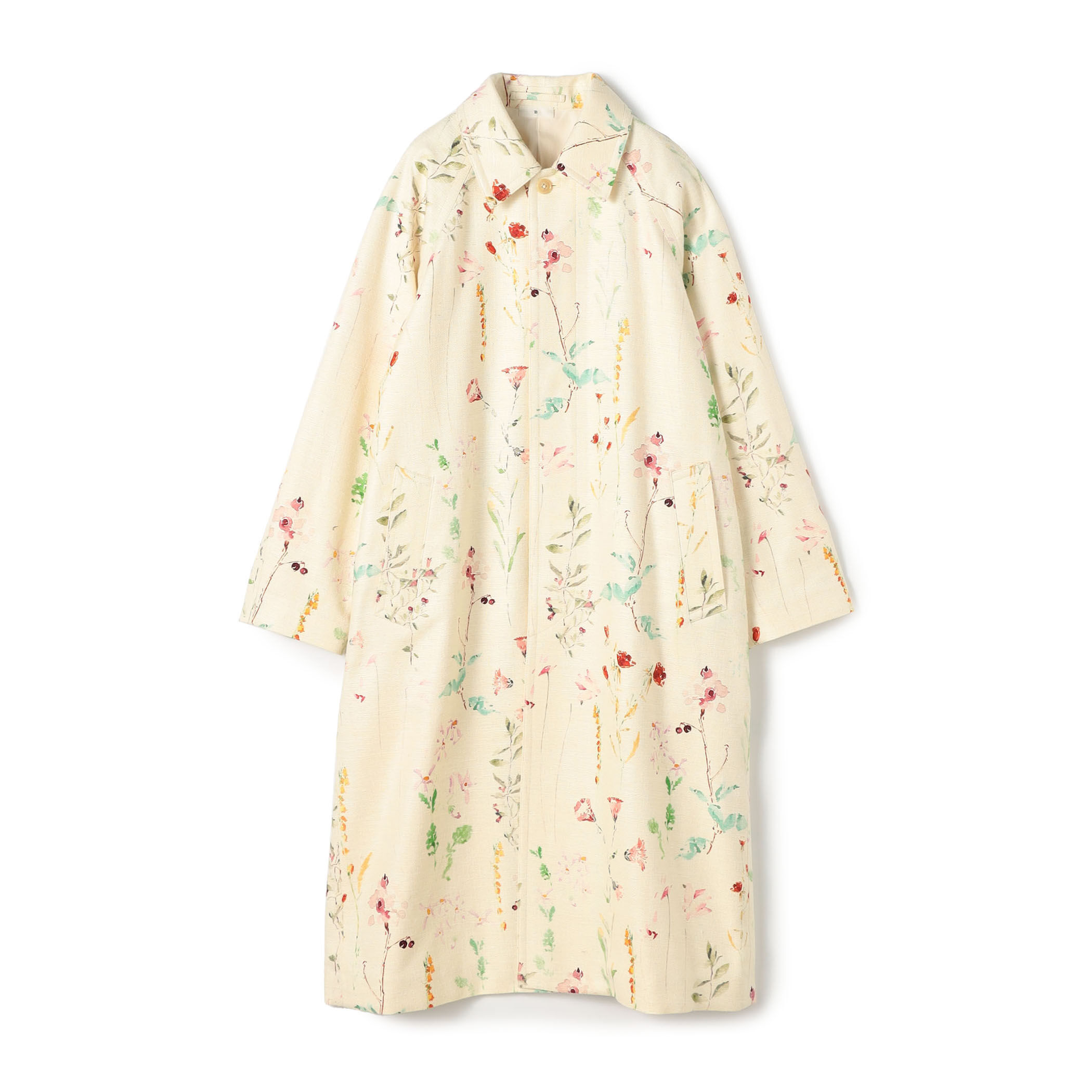 シルク フラワープリント ステンカラーコート｜トゥモローランド 公式通販