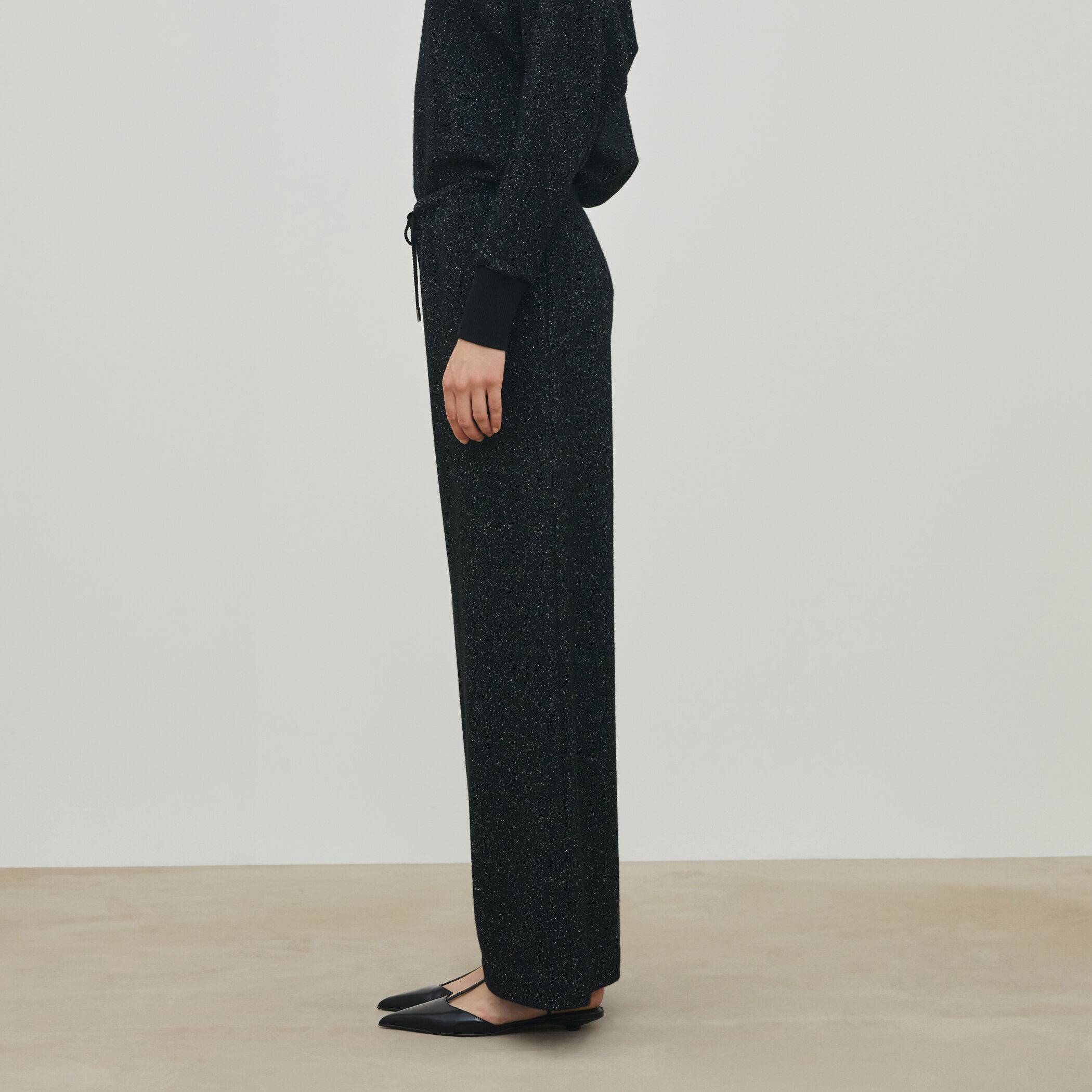 ビスコースブレンド ストレートパンツ CAMBIO(カンビオ)】 Linen Rayon Wide Straight Pants ワイド