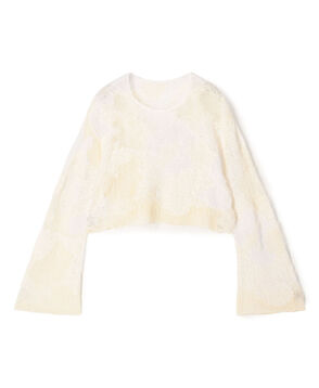 ハンドニット ラウンドネックプルオーバー