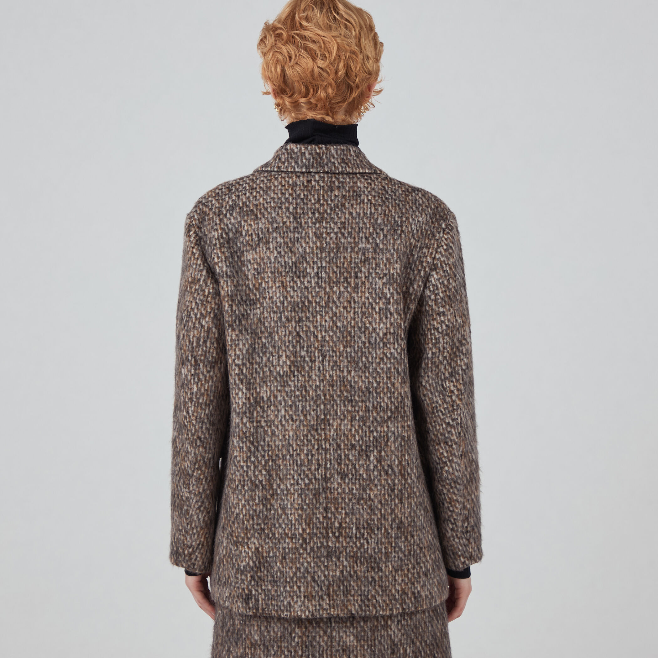 モヘヤミックスシャギー ダブルブレストジャケット