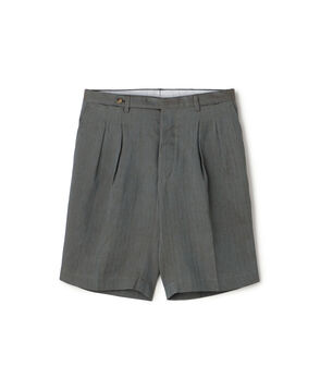 ERRICO FORMICOLA BERMUDA リネンヘリンボーン 2プリーツショーツ